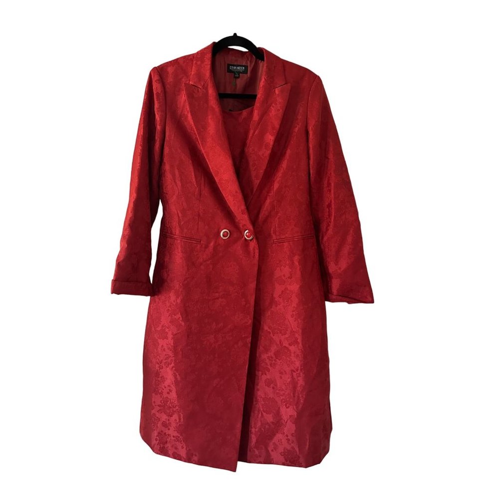 JOHN MEYER Red Dress and Jacket Coat Set Size 10 NEW
